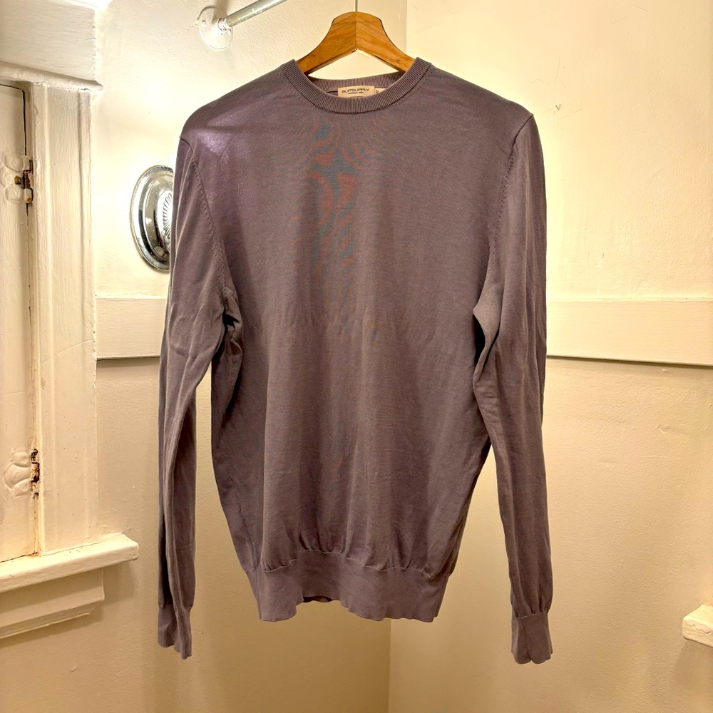 SuitSupply Purple Crewneck Sweater